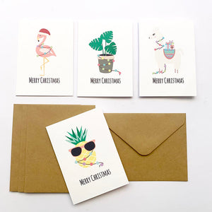 Set of 4 - Mini - Fun Christmas Mini Gift Cards by mumandmehandmadedesigns- An Australian Online Stationery and Card Shop