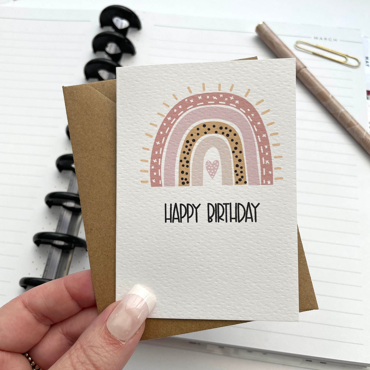 Single (1): MINI Card: Pink Rainbow