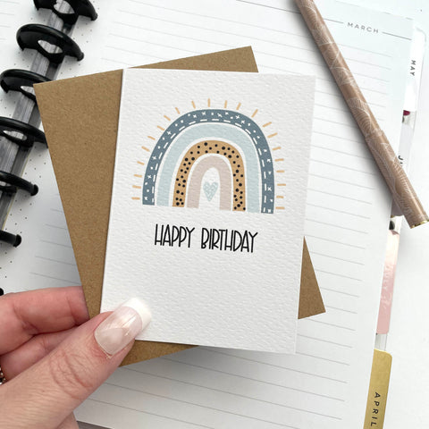 Single (1): MINI Card: Blue Rainbow