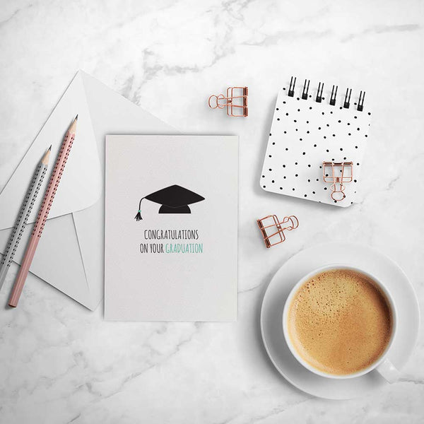 Graduation Cap Greeting Card by mumandmehandmadedesigns- An Australian Online Stationery and Card Shop