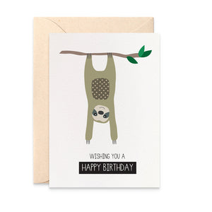 Sloth Greeting Card by mumandmehandmadedesigns- An Australian Online Stationery and Card Shop