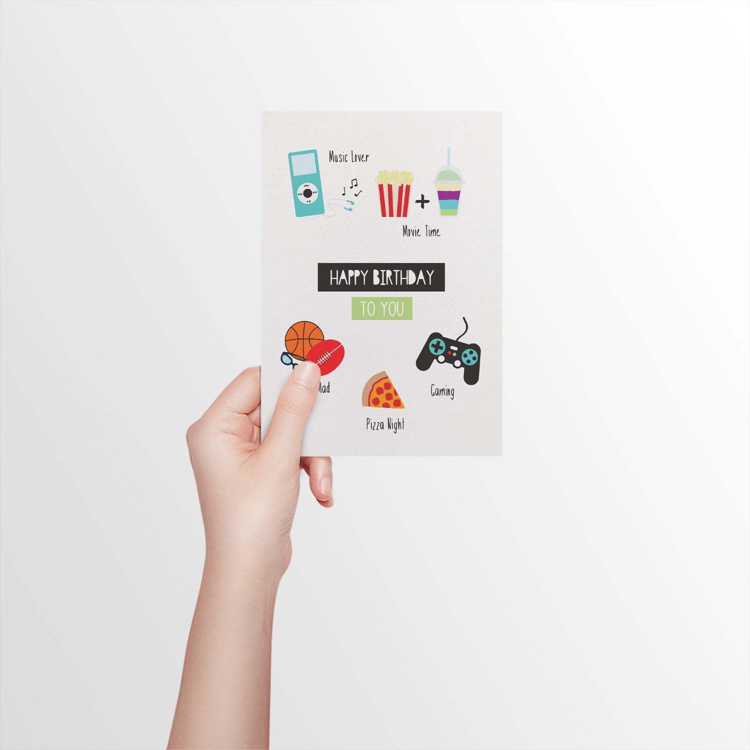 Teenage Boy Items Greeting Card by mumandmehandmadedesigns- An Australian Online Stationery and Card Shop