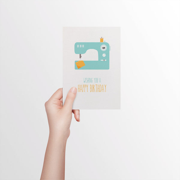 Sewing Machine Greeting Card by mumandmehandmadedesigns- An Australian Online Stationery and Card Shop