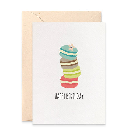 Sweet Macaroons Greeting Card by mumandmehandmadedesigns- An Australian Online Stationery and Card Shop