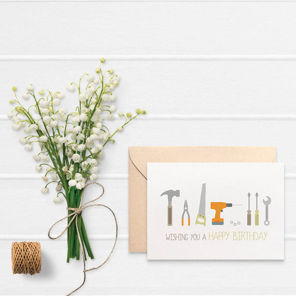 Tools Greeting Card by mumandmehandmadedesigns- An Australian Online Stationery and Card Shop