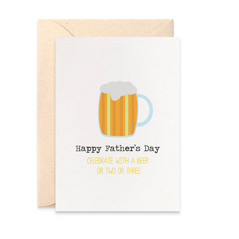 Beer Mug Greeting Card by mumandmehandmadedesigns- An Australian Online Stationery and Card Shop