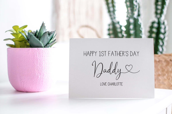 Personalised 1st Father's Day Greeting Card by mumandmehandmadedesigns- An Australian Online Stationery and Card Shop