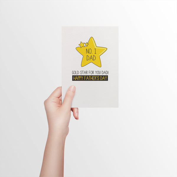 Gold Star Greeting Card by mumandmehandmadedesigns- An Australian Online Stationery and Card Shop