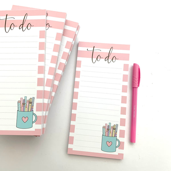 Pink Pen Mug Notepad DL