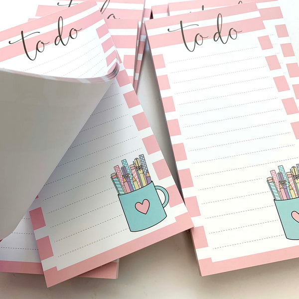 Pink Pen Mug Notepad DL