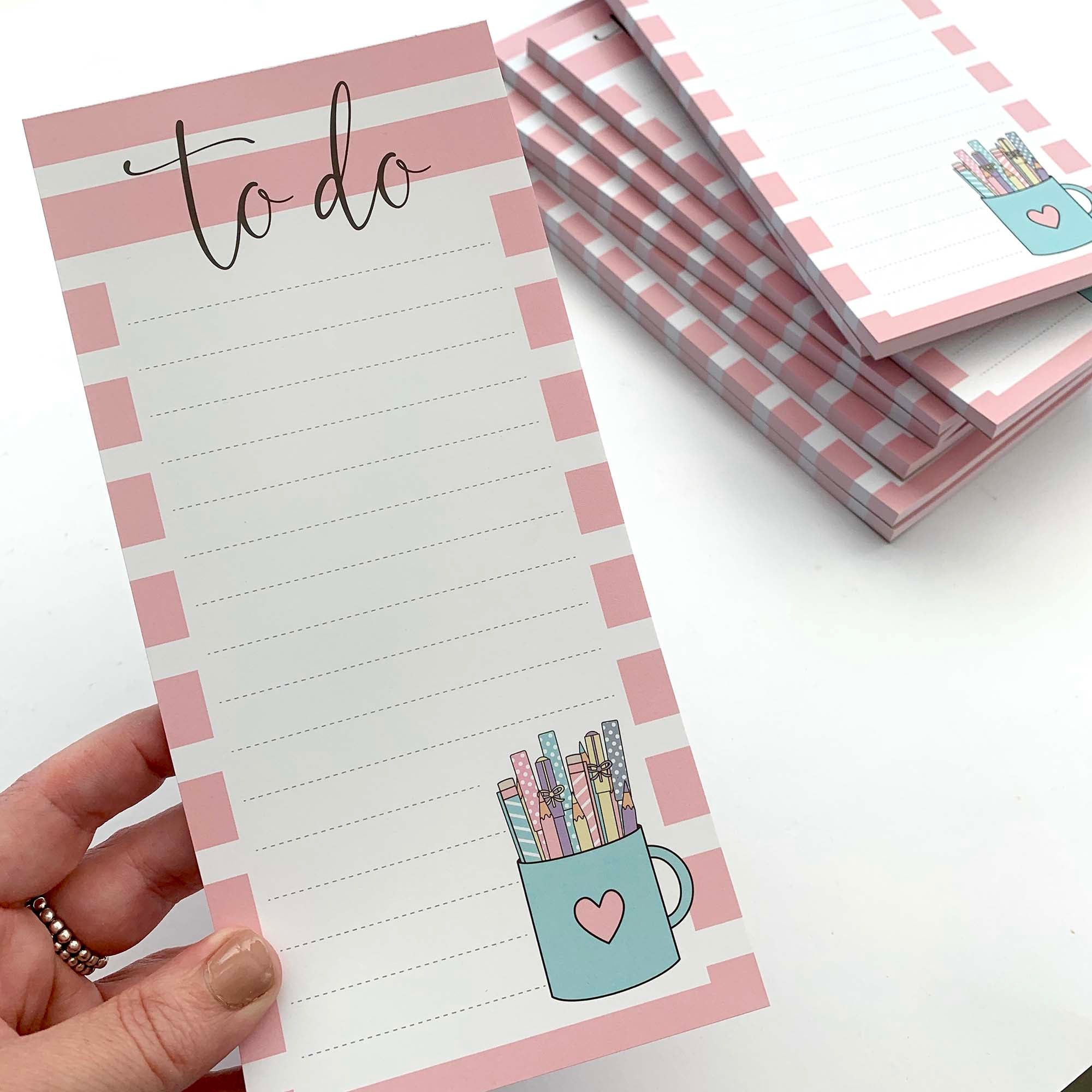 Pink Pen Mug Notepad DL