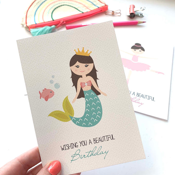 Set of 3 - Girl Greeting Cards by mumandmehandmadedesigns- An Australian Online Stationery and Card Shop