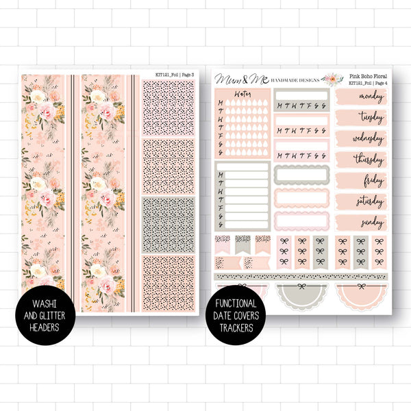 Foiled Kit: Pink Floral Boho (ROSE GOLD FOIL)