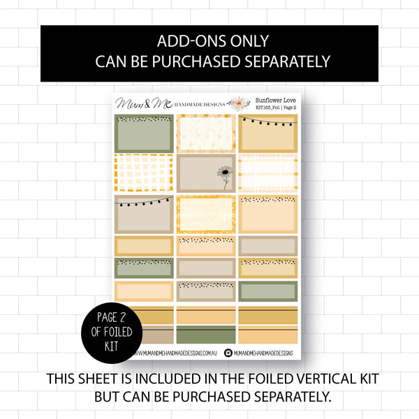 Foiled Kit: Sunflower Love (GOLD FOIL)