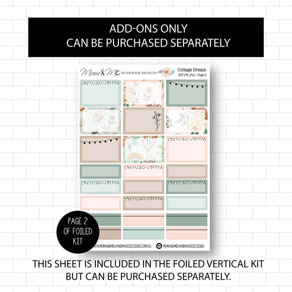 Foiled Kit: Cottage Dream (GOLD FOIL)