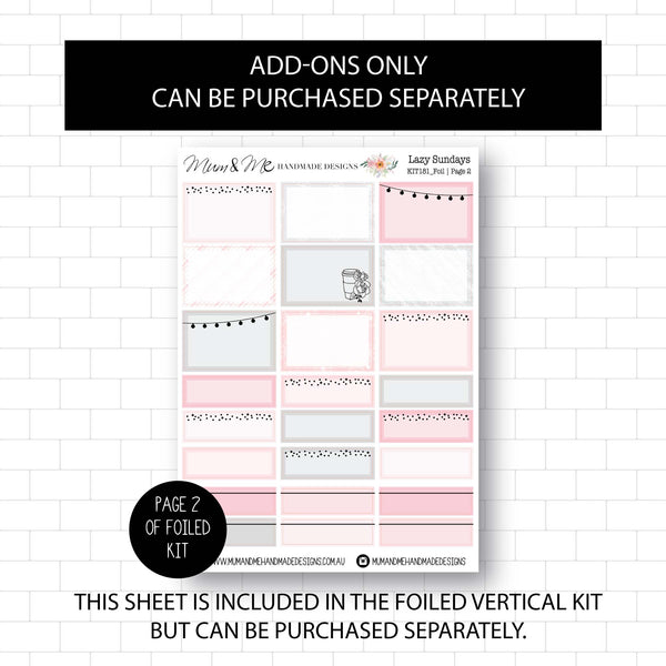 Foiled Kit: Lazy Sundays (SILVER FOIL)