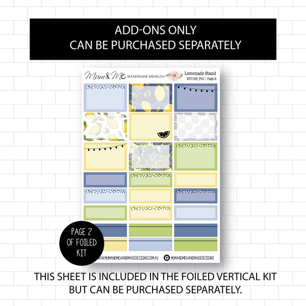 Foiled Kit: Lemonade Stand (SILVER FOIL)