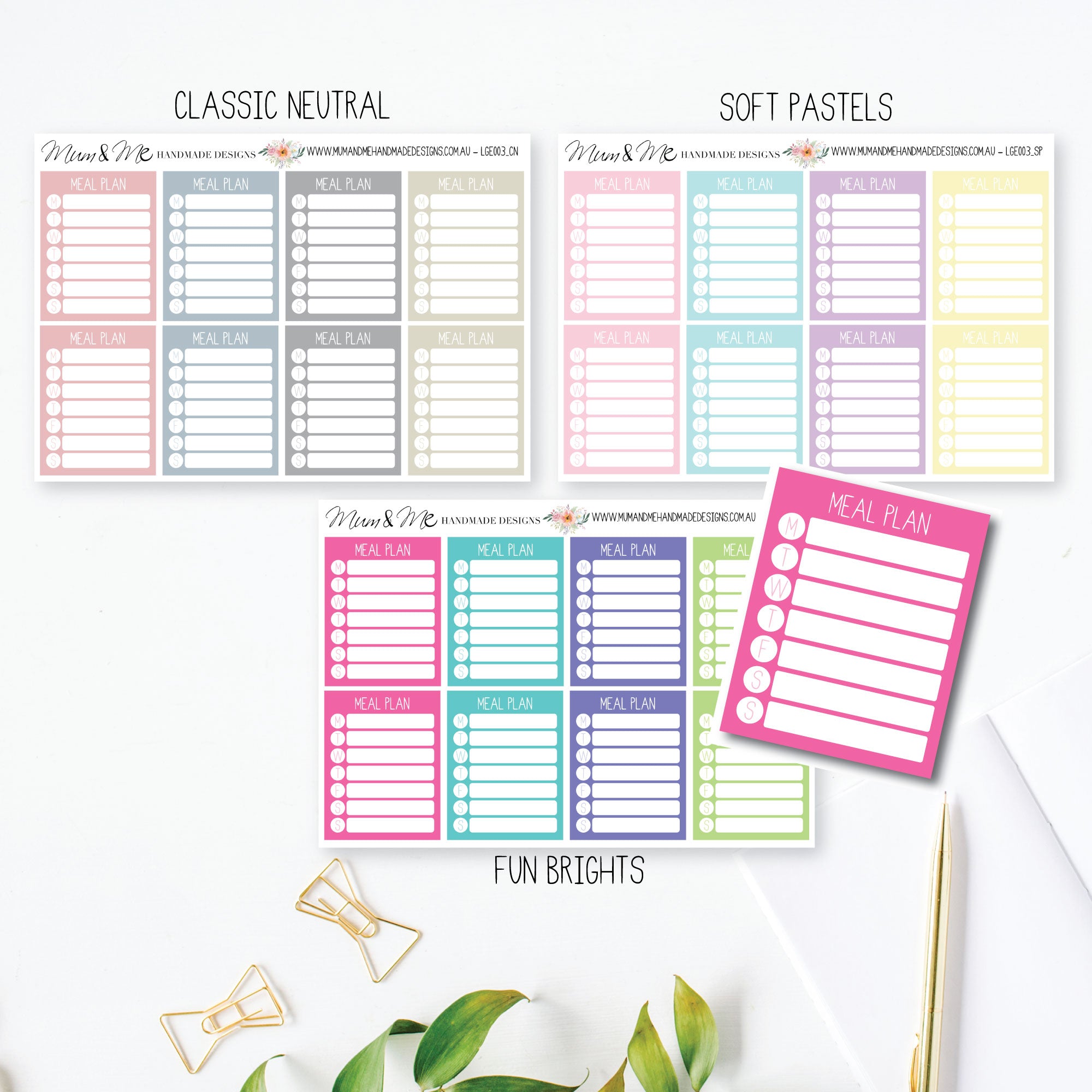 Stickers: Meal Plan Tracker