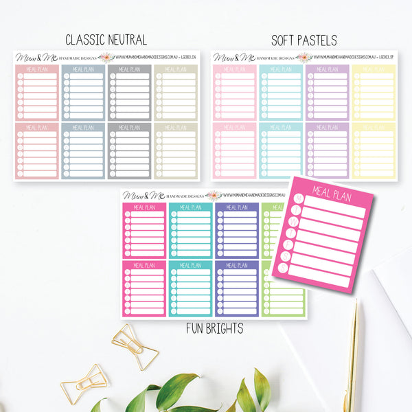 Stickers: Meal Plan Tracker