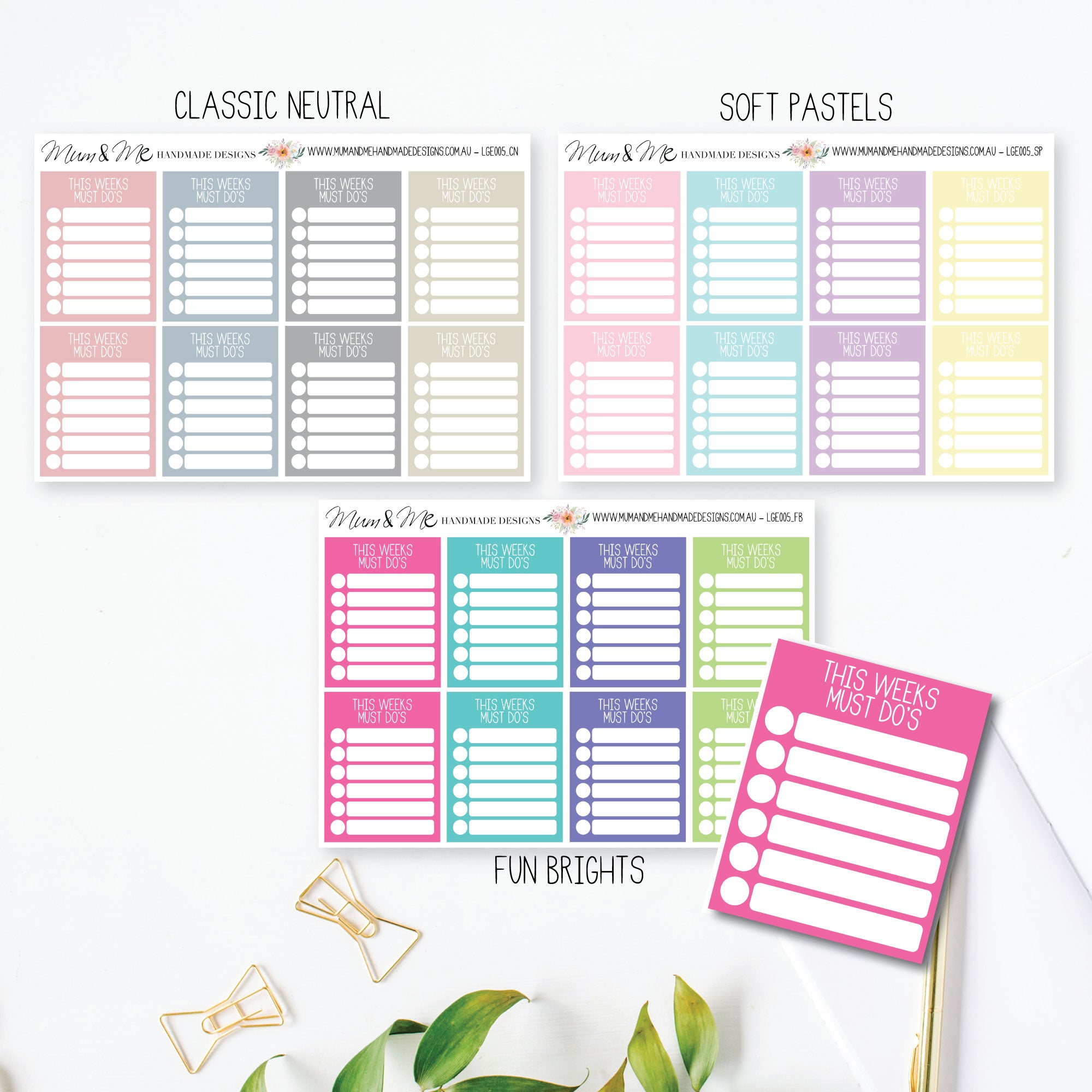 Stickers: This Weeks Must Do's