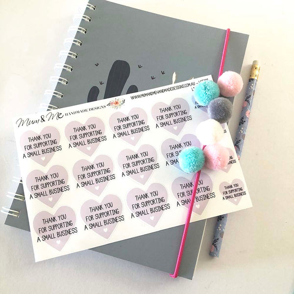 Stickers - Small Business Thank You-Planner Stickers by Mum and Me Handmade Designs - An Australian Online Stationery, Planner Stickers and Card Shop