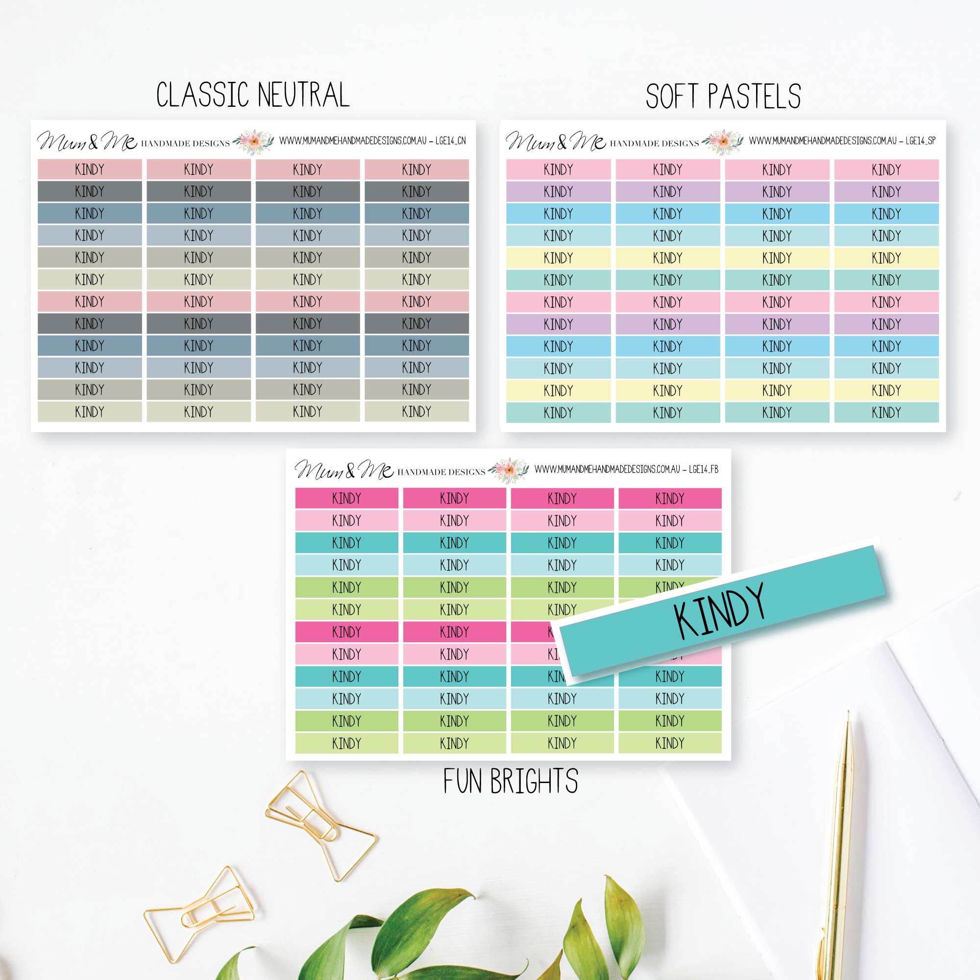 Stickers: Kindy Headers