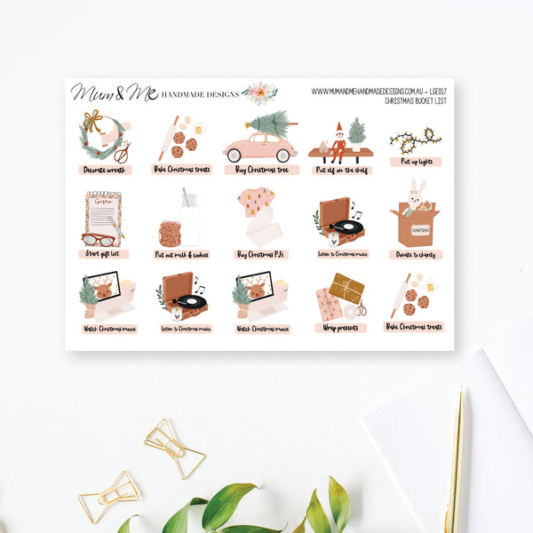 Stickers: Christmas Bucket List