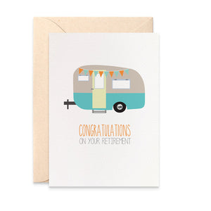 Caravan Camper Retirement Greeting Card by mumandmehandmadedesigns- An Australian Online Stationery and Card Shop