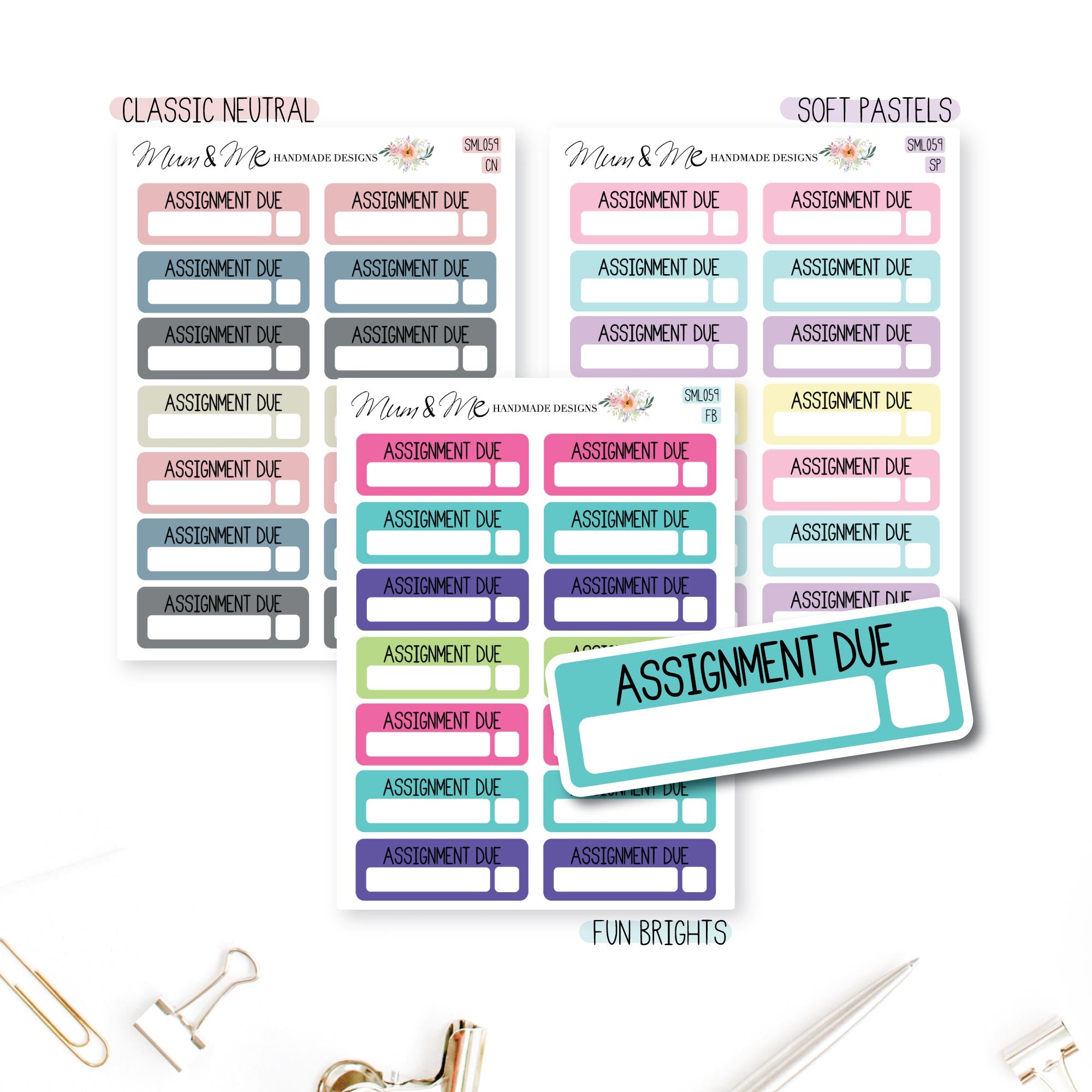 Stickers: Assignment Due