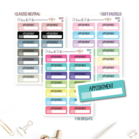 Stickers: Mini Appointment