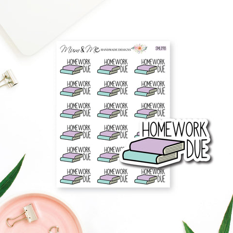 Stickers: Homework Due
