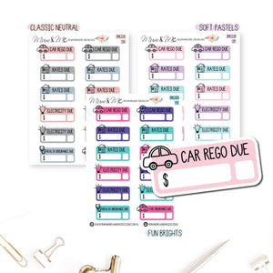 Stickers: Household Bill Dues