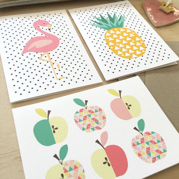 Set of 3 - Blank Greeting Cards by mumandmehandmadedesigns- An Australian Online Stationery and Card Shop
