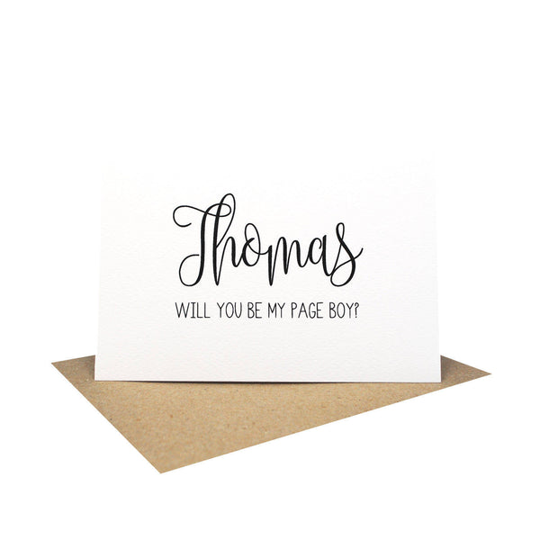 Personalised Groomsman Script Greeting Card by mumandmehandmadedesigns- An Australian Online Stationery and Card Shop